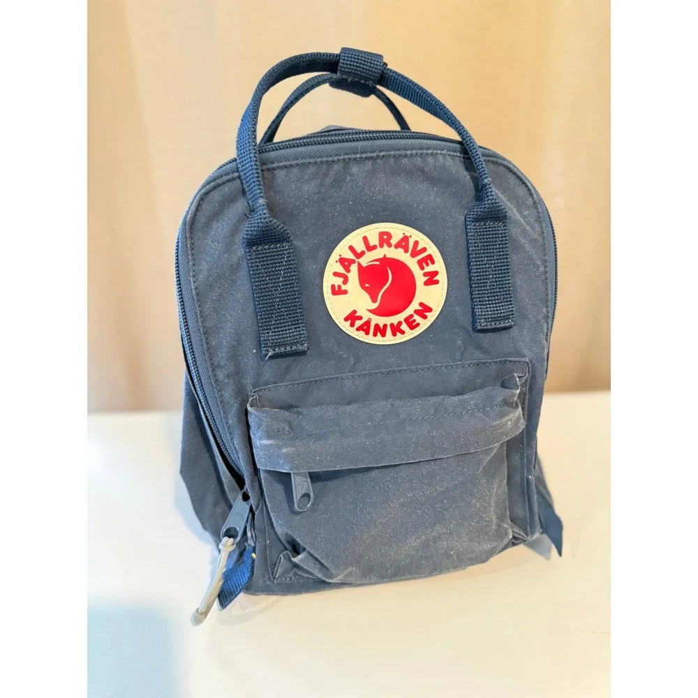 Fjallraven Kanken Mini Navy Blue Backpack 23561 Vinylon F Small Daypack